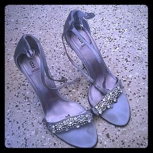 Bedazzled Bakers gray heels.
